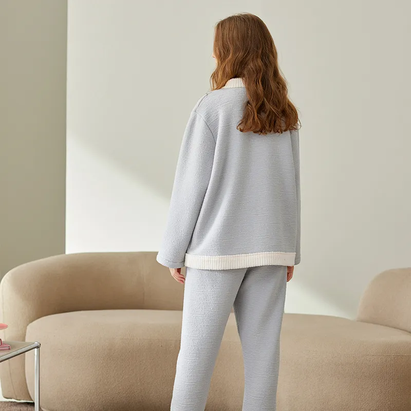 FENTENG Pajama Set Unisex Orchid Gray Vintage Gray-1
