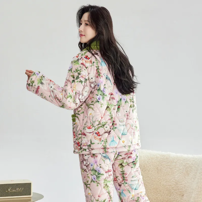FENTENG Pajama Set Women's Dusty Pink-4