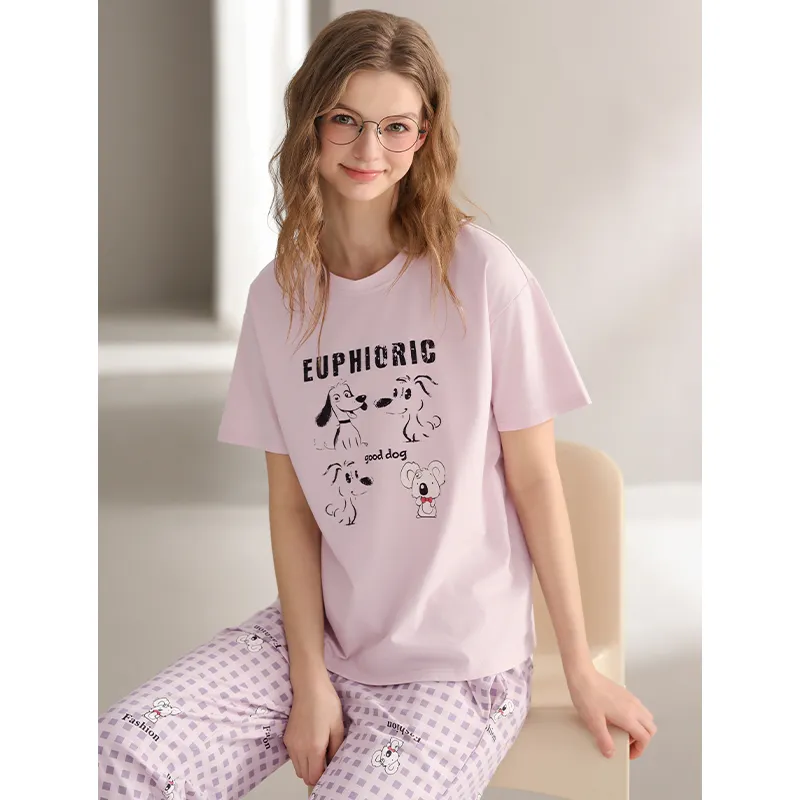 FENTENG Pajama Set Women's Mauve Purple-1