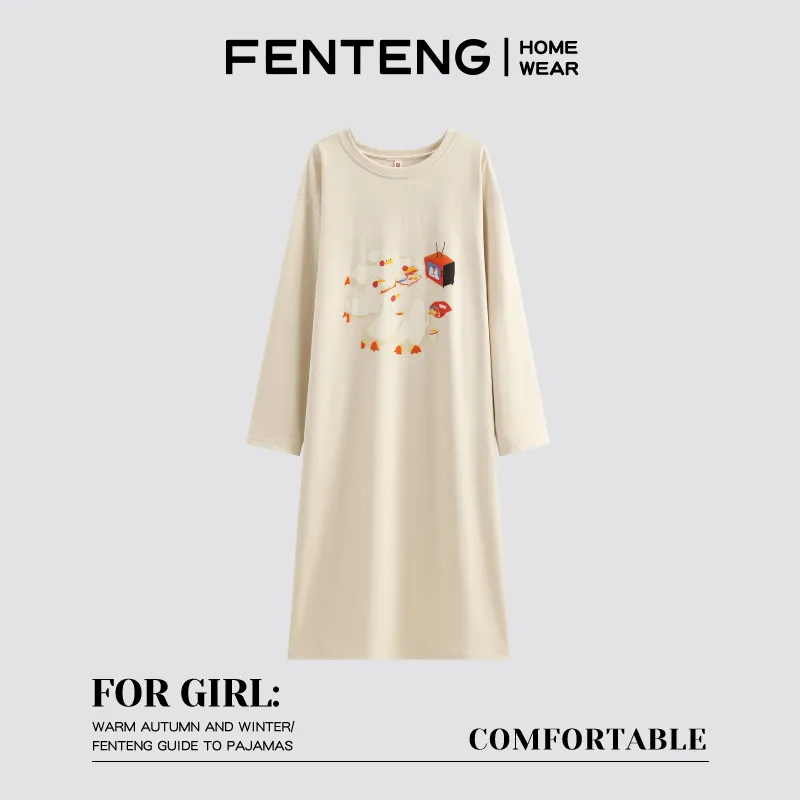 FENTENG Women's Nightgowns-16