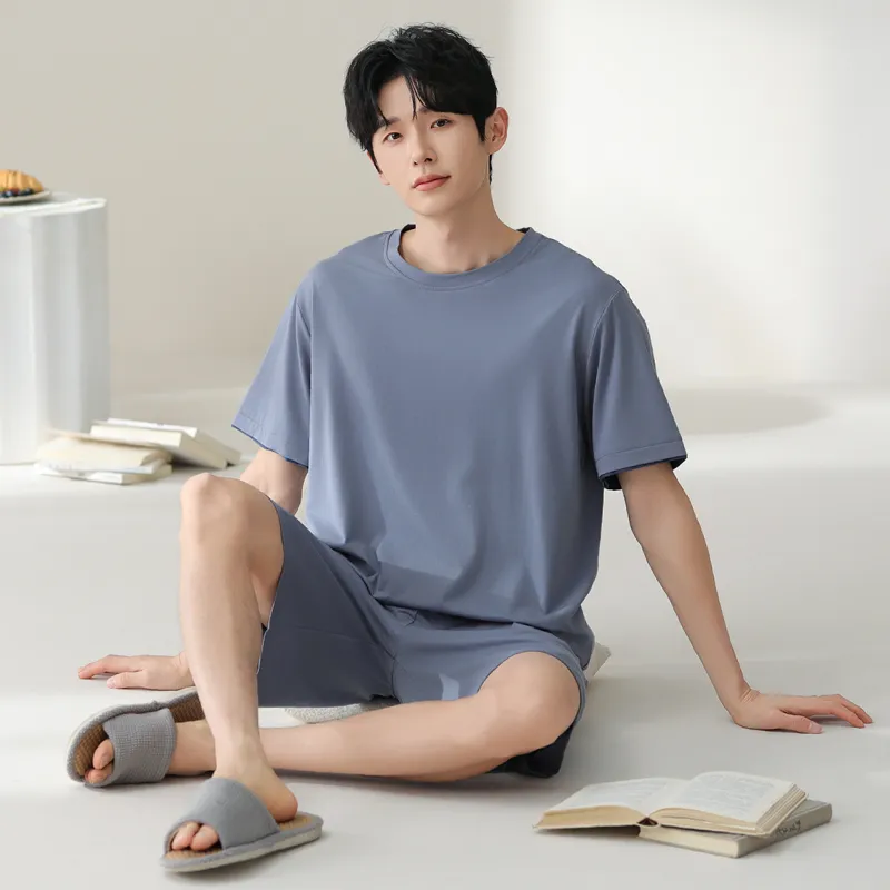 FENTENG Pajama Set Men's Gentleman Blue-1
