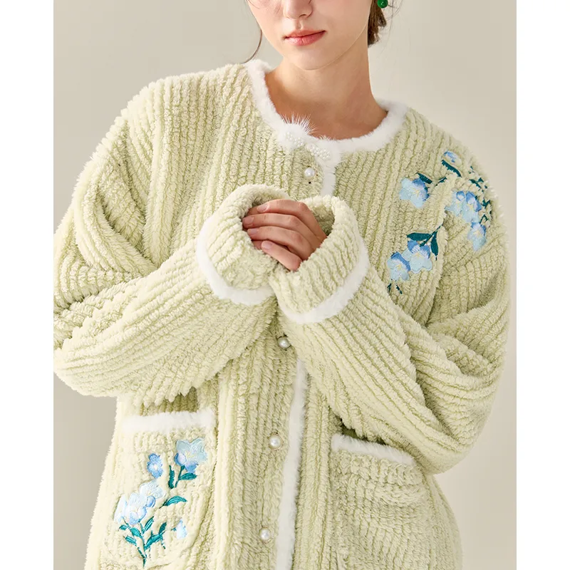 FENTENG Pajama Set Women's Mustard Green-1