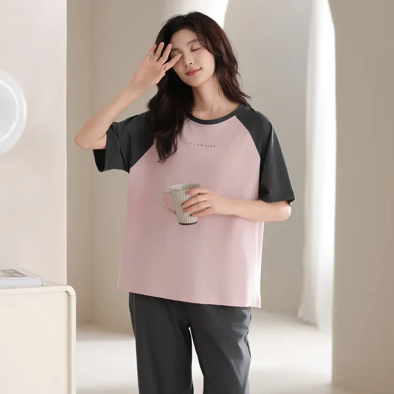 FENTENG Pajama Set Women's Candy Pink-3