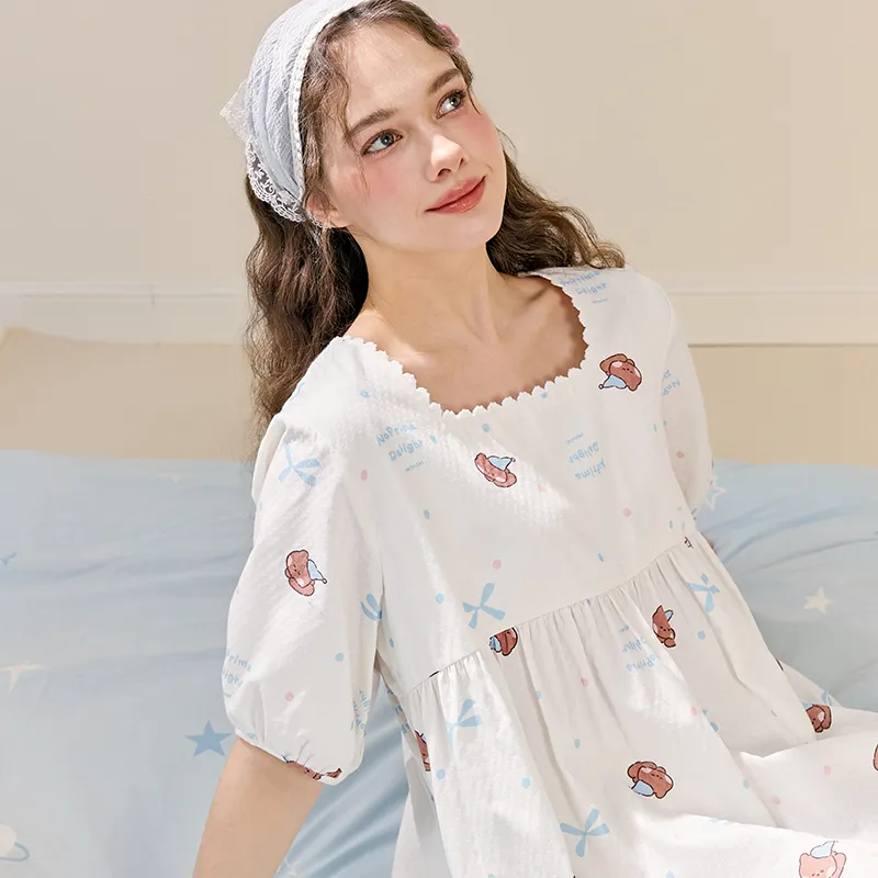 FENTENG x LINE FRIENDS Brown Bear Pajama Set Women's-1