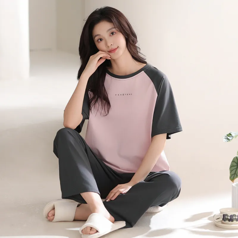 FENTENG Pajama Set Women's Candy Pink-2