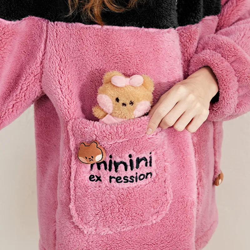 FENTENG x LINE FRIENDS Brown Bear Pajama Set Women's-1