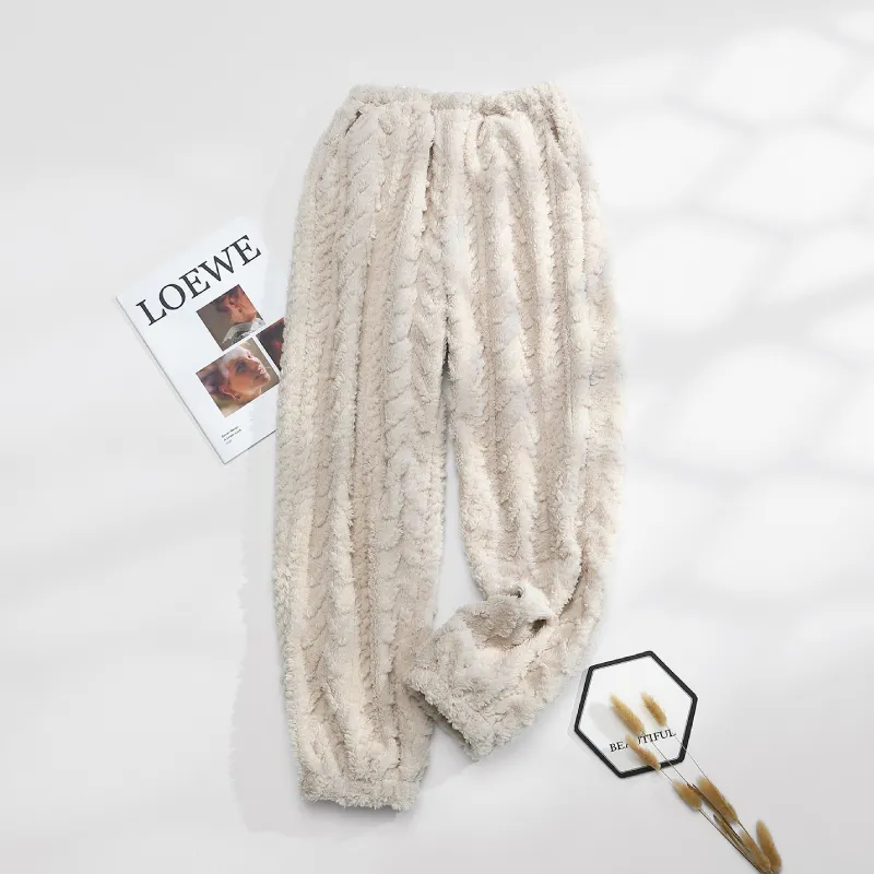 FENTENG Pajama Pants Women's Oat-1