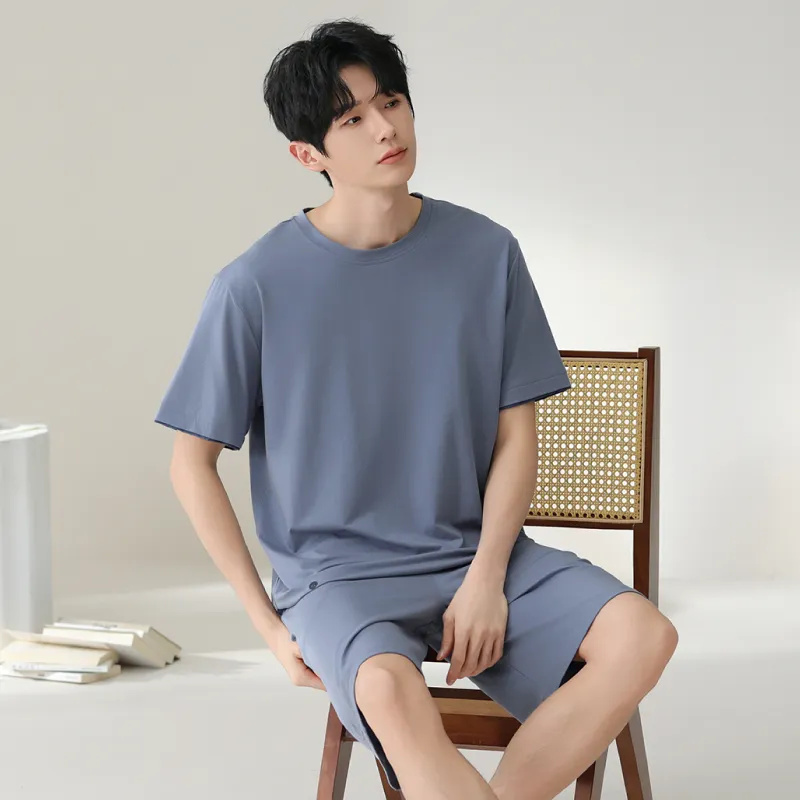 FENTENG Pajama Set Men's Gentleman Blue-2