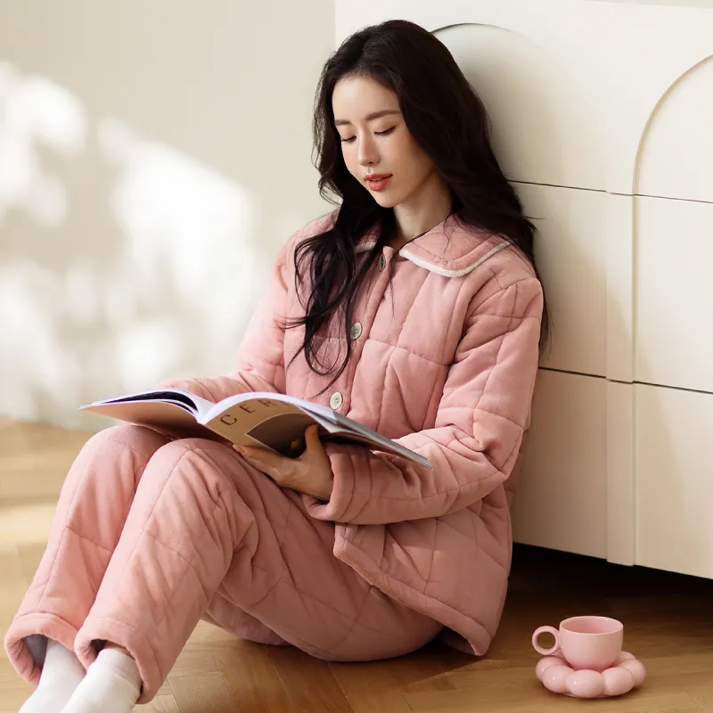 FENTENG Pajama Set Women's Rouge Pink-4