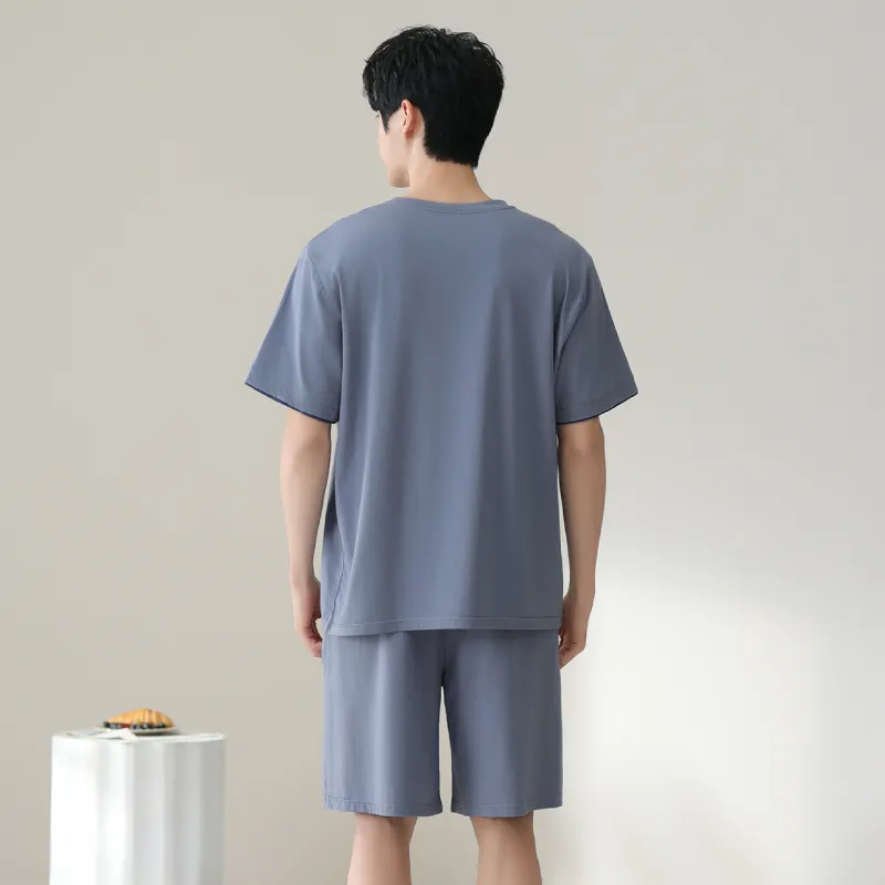 FENTENG Pajama Set Men's Gentleman Blue-4