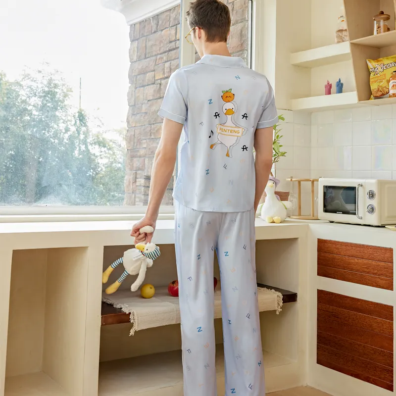FENTENG Pajama Set Men's Rainwater Blue-1