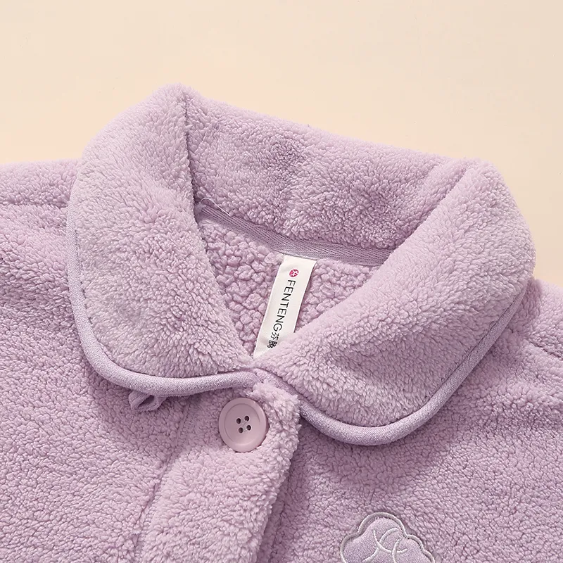 FENTENG Pajama Set Unisex Taro Purple Ecru Magnolia Pink Gray Blue Royal Blue Khaki-1