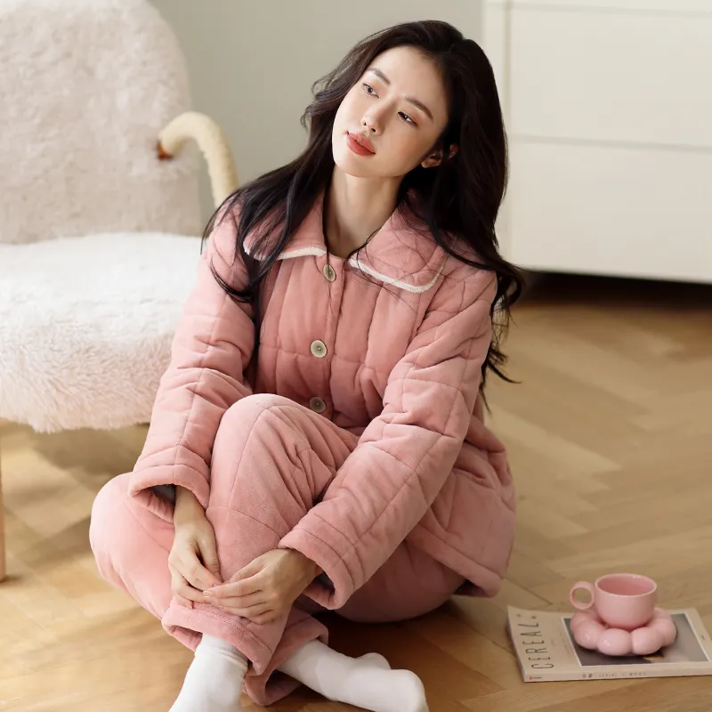 FENTENG Pajama Set Women's Rouge Pink-3