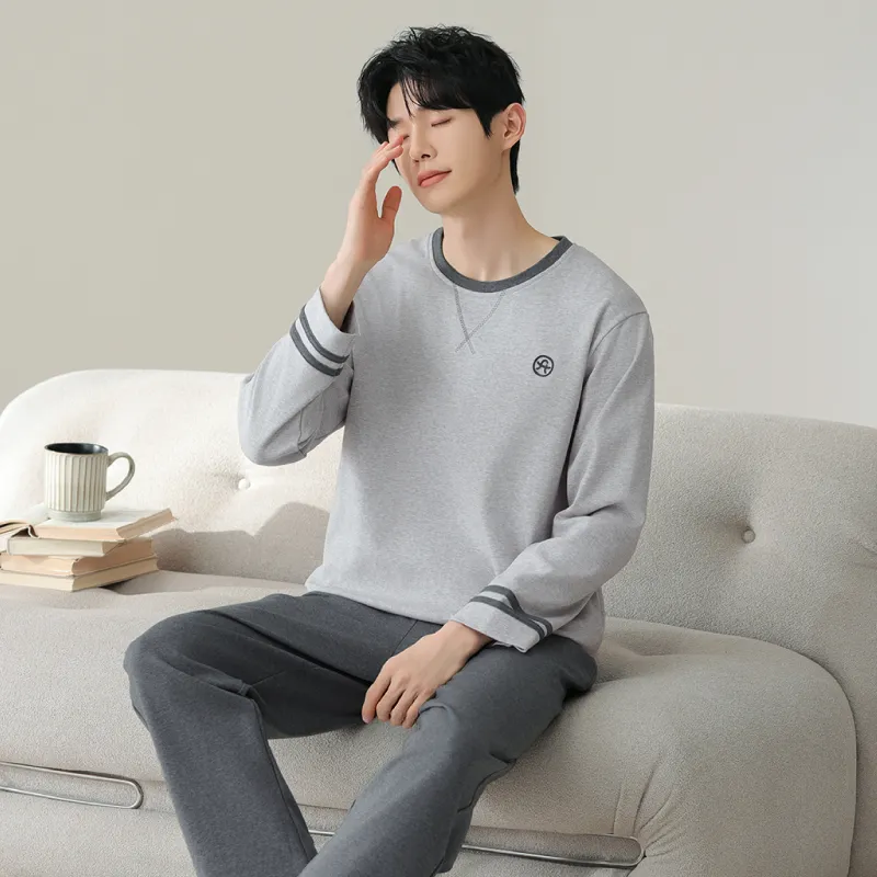 FENTENG Pajama Set Men's Light Gray-1