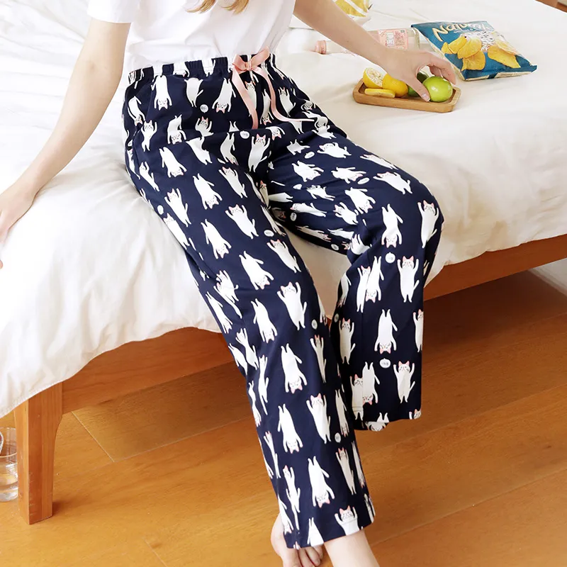 FENTENG Pajama Pants Women's Sapphire Blue-1