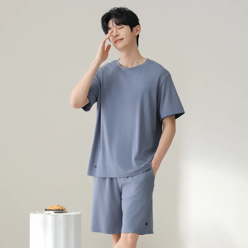FENTENG Pajama Set Men's Gentleman Blue-3