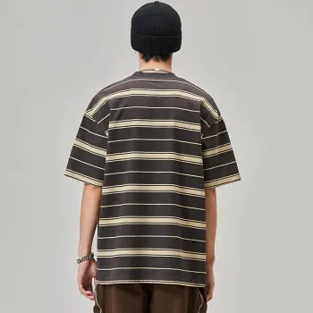 ALL IN T-Shirt Unisex Dark Gray Stripes