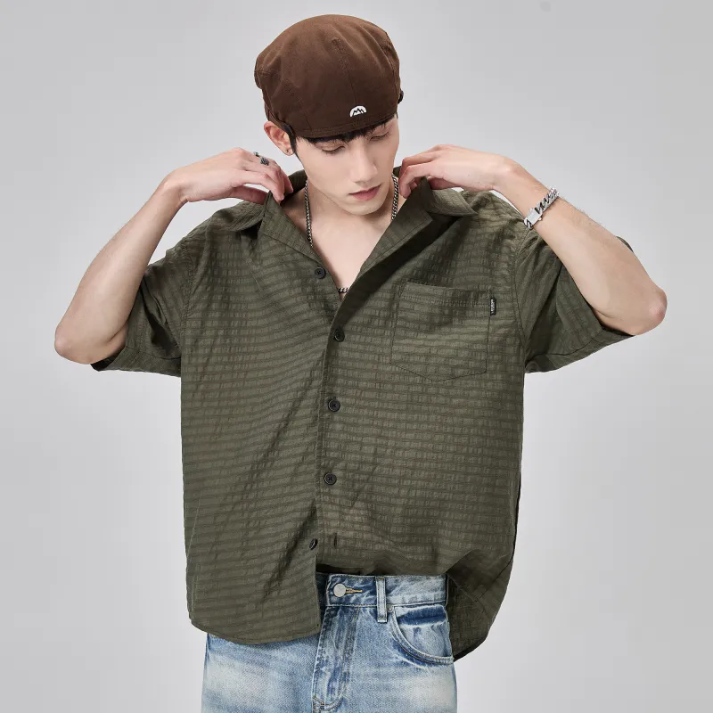 ALL IN Shirts Men Plaid Green-2