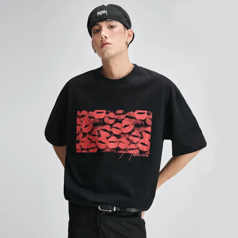 ALL IN T Shirts Men Crimson Phantom Black-1
