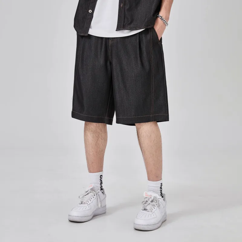 ALL IN Denim Shorts Men-5