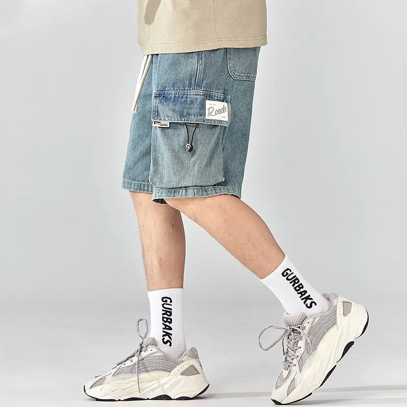 ALL IN Denim Shorts Unisex Nostalgic Blue-3