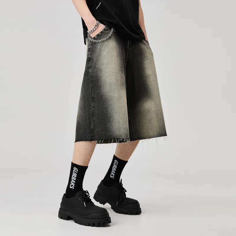 ALL IN Denim Shorts Men's Jet Ink Black-4