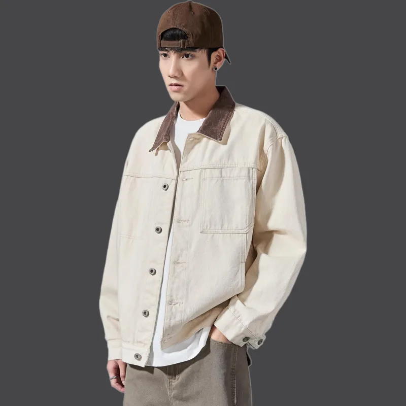 ALL IN Jackets Coats Men's Elegant Apricot-2