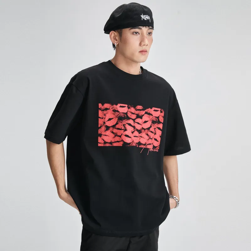 ALL IN T Shirts Men Crimson Phantom Black-2