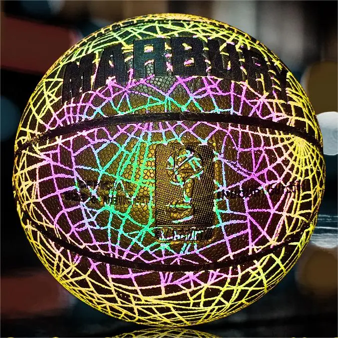 MARBURY Reflective Luminous Series PU Basketball Spider Man Black Size 7 Glow In The Dark Unisex-5