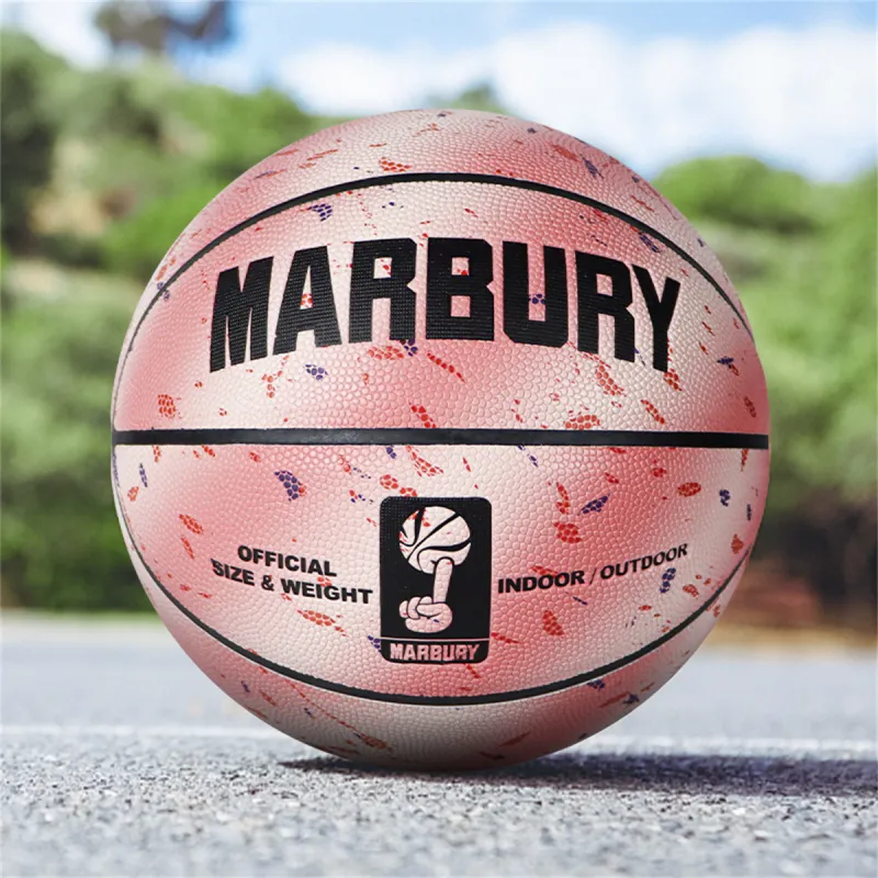 MARBURY Starry Ocean Series PU Basketball Pink Size 7 Training-5