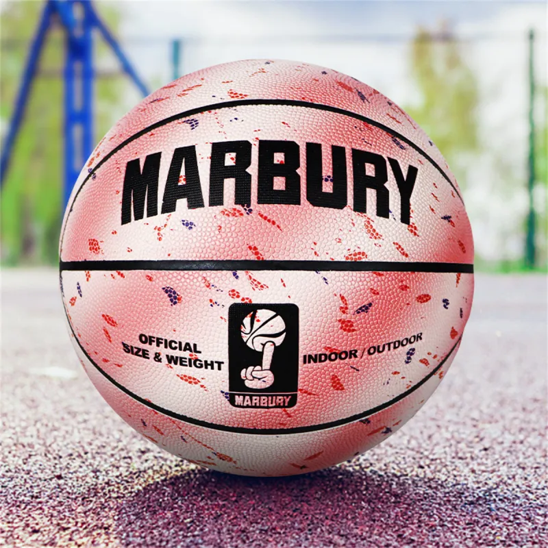 MARBURY Starry Ocean Series PU Basketball Pink Size 7 Training-6