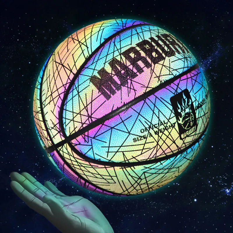 MARBURY Reflective Luminous Series Synthetic Leather Basketball Starry Sky Rainbow Size 7 Training-9