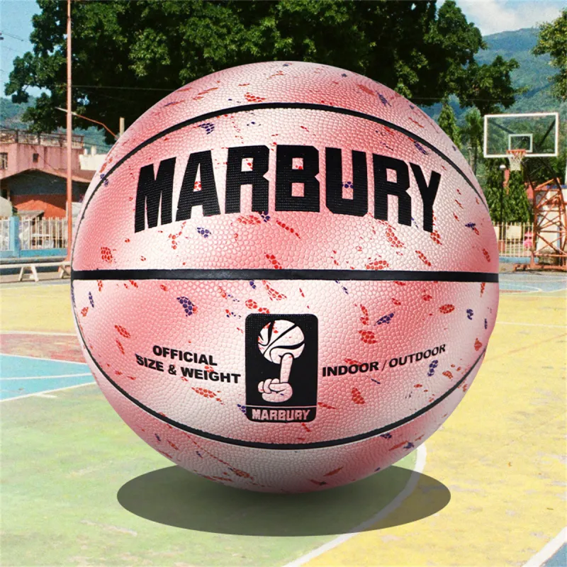 MARBURY Starry Ocean Series PU Basketball Pink Size 7 Training-4