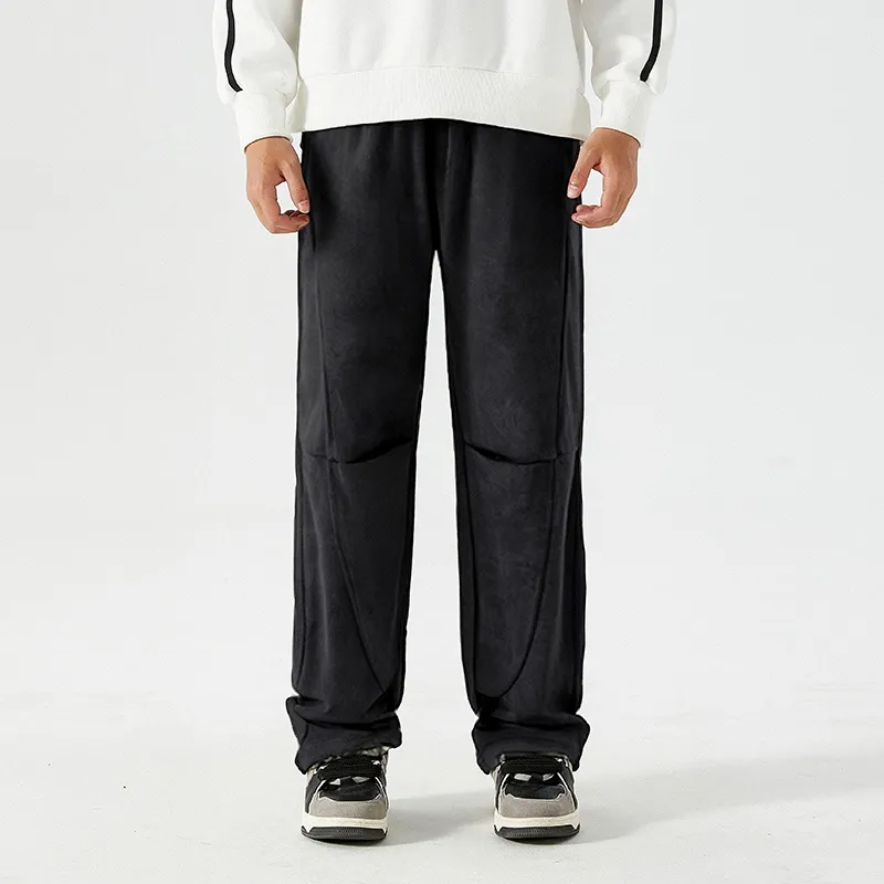 HOO Casual Pants Men Black-3