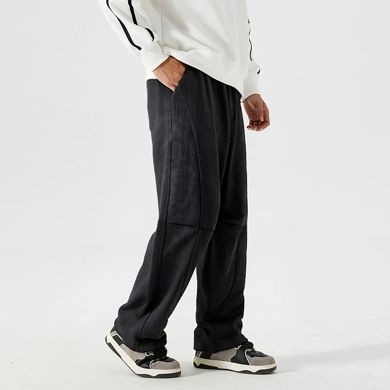 HOO Casual Pants Men Black-1