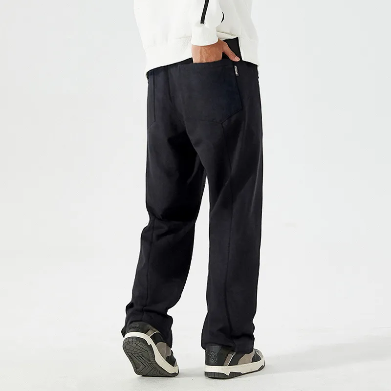 HOO Casual Pants Men Black-4