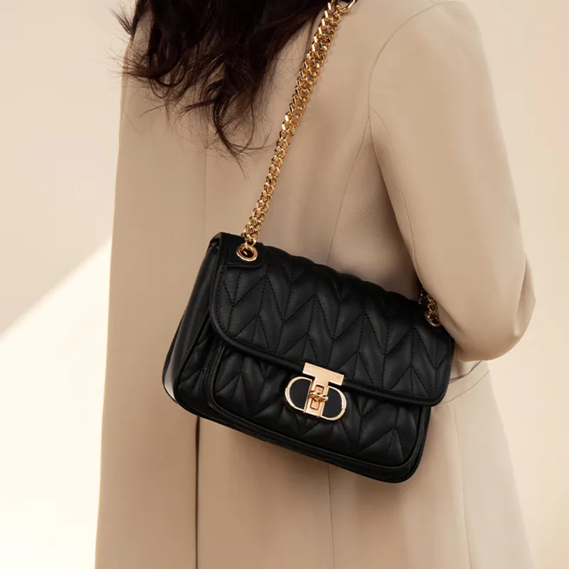 FOXER Cow Leather Casual Niche Versatile Stylish Commute One Shoulder Shoulder Bag Regular Women's White-6