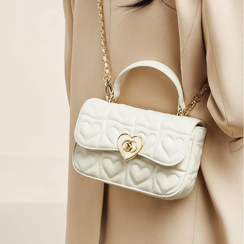 FOXER Synthetic Leather Casual Niche Versatile Design Shoulder Bag, Crossbody Bag, Commuter Bag Women's Black/White-2