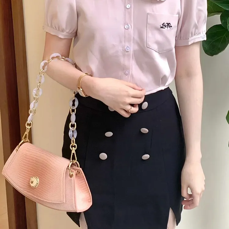 FOXER Microfiber Synthetic Leather Crescent Bag, Portable Crossbody Bag, Shoulder Bag Women's Peach Pink-6