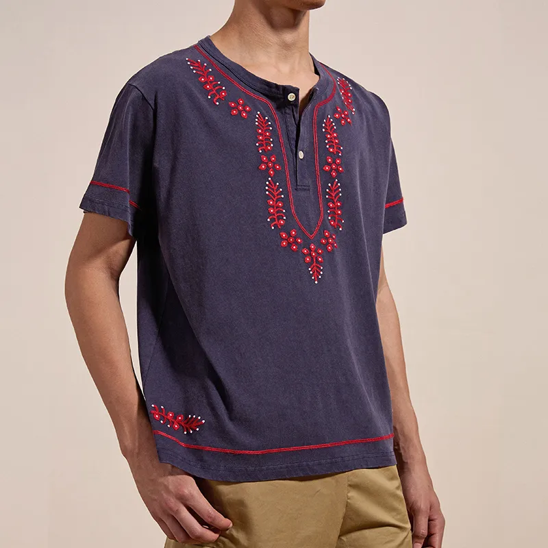 Profound T Shirt Men's Washed Navy Blue-2