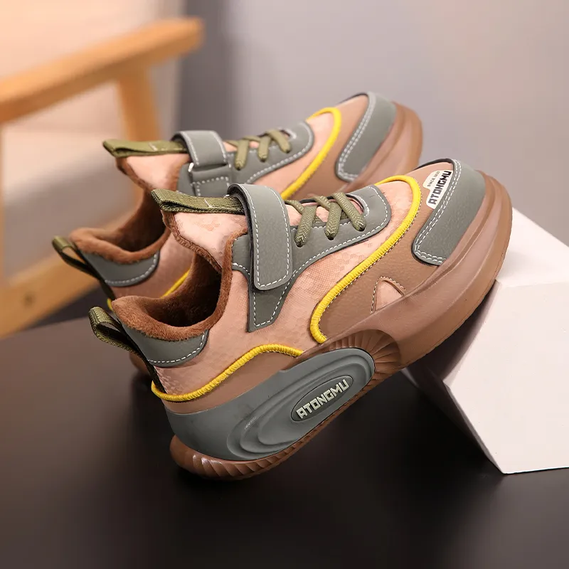 ATONGMU Slip Resistant Cushioning Rebound Waterproof Thermal Kids Lifestyle Shoes Kids'-11