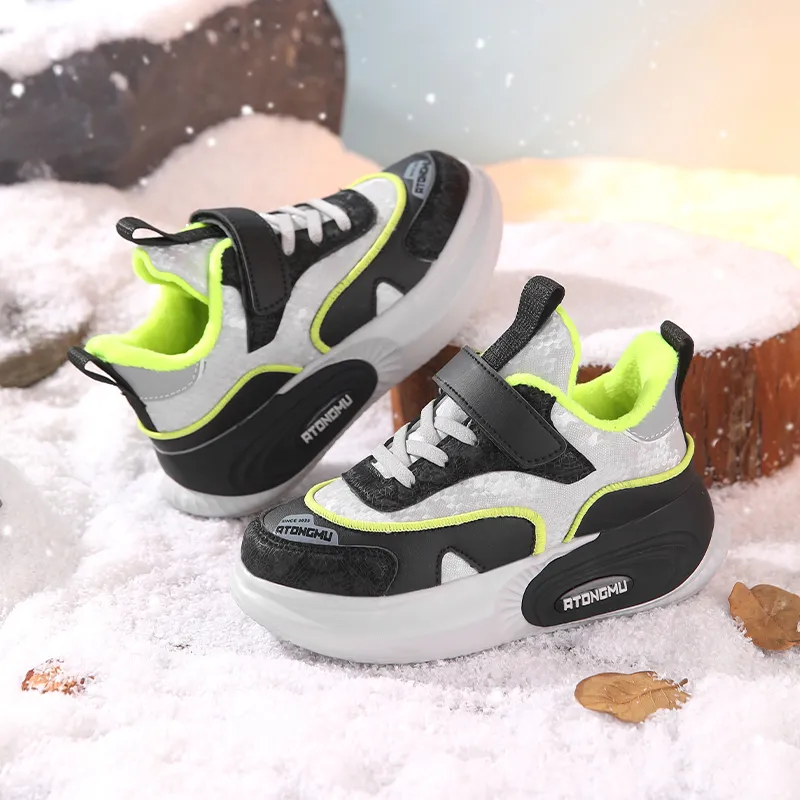 ATONGMU Slip Resistant Cushioning Rebound Waterproof Thermal Kids Lifestyle Shoes Kids'-23