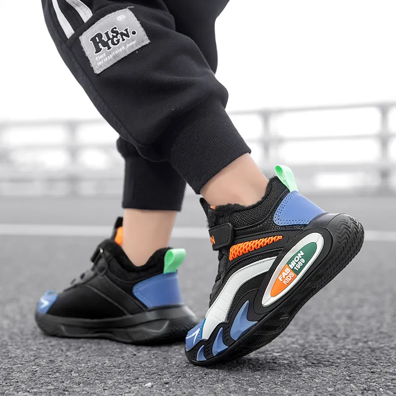 ATONGMU Slip Resistant Cushioning Abrasion Resistant Waterproof Thermal High Top Kids' Casual Kids'-5