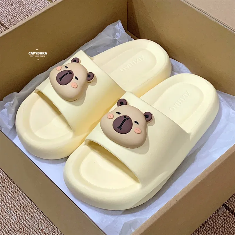 Thin Strips Sandal Slippers Unisex, White-27