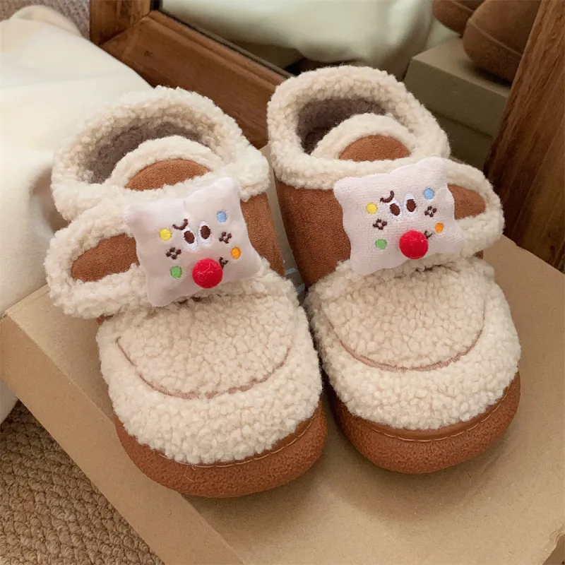 Thin Strips Cotton Home Slippers Women's, Black-8