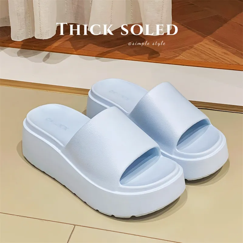 Thin Strips Slippers Women's, White-18