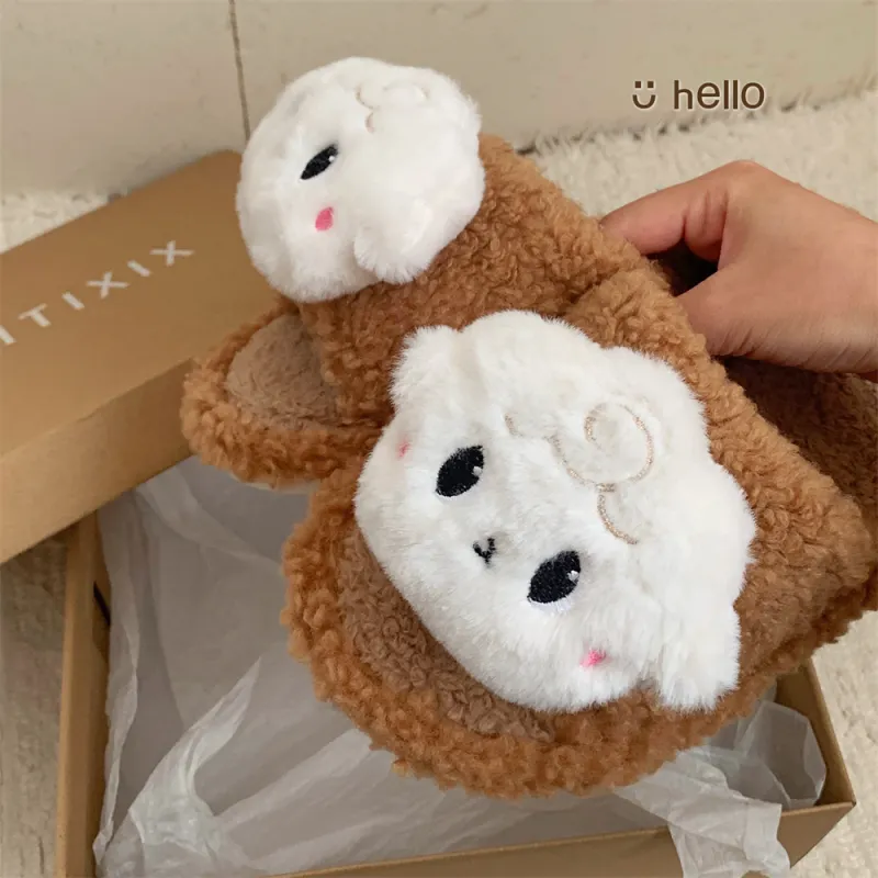 Thin Strips Cotton Slippers Women's-8