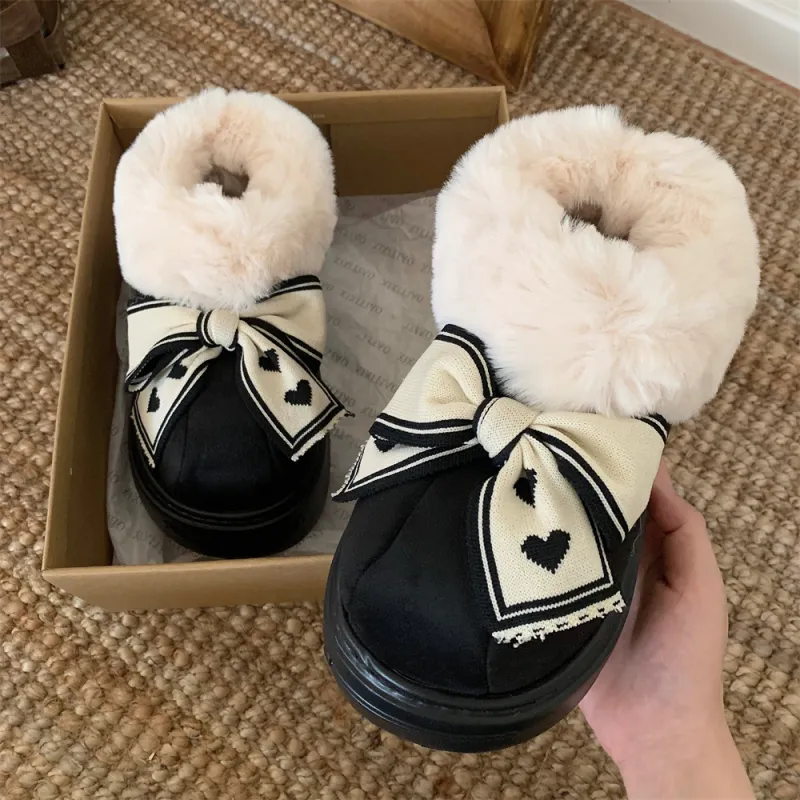 Thin Strips Cotton Slippers Women's, Brown-10