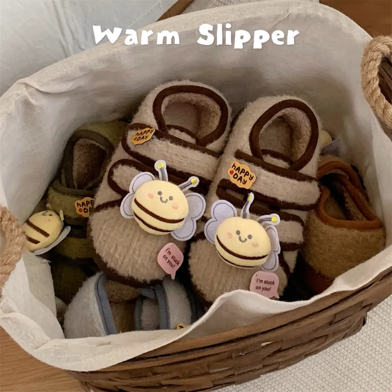 Thin Strips Cotton Slippers Women's, Light Brown, Home Slippers-17