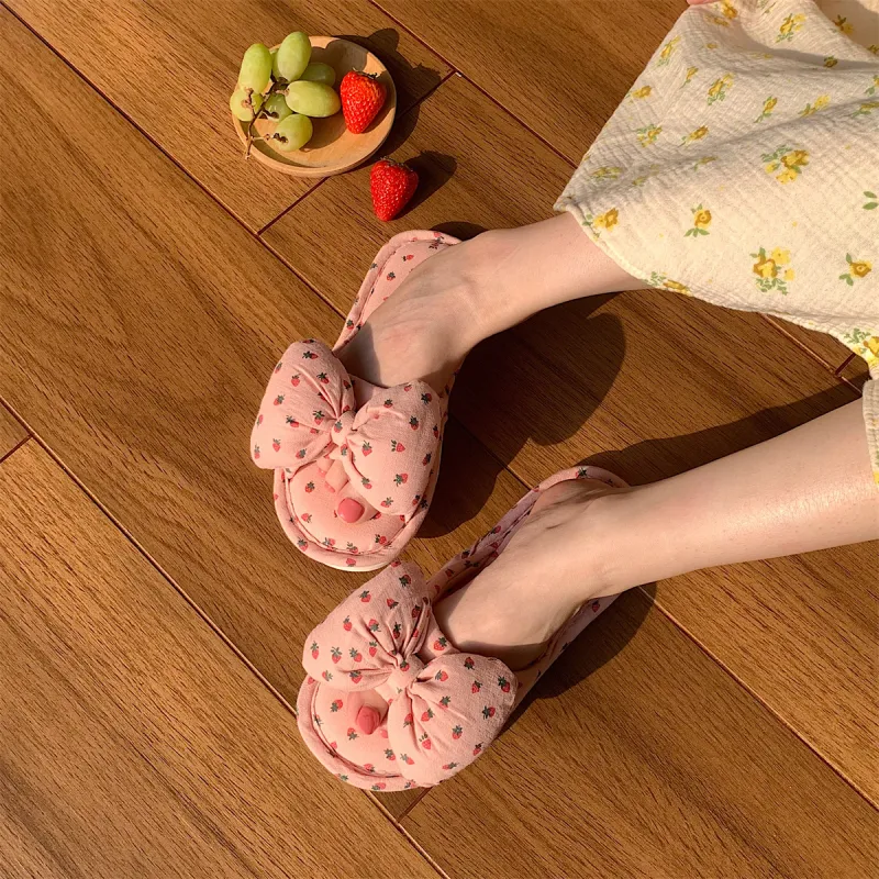 Thin Strips Cotton Linen Blend Slippers Women's Ecru-8